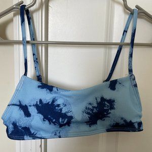 Blue Tie Dye Bikini Top